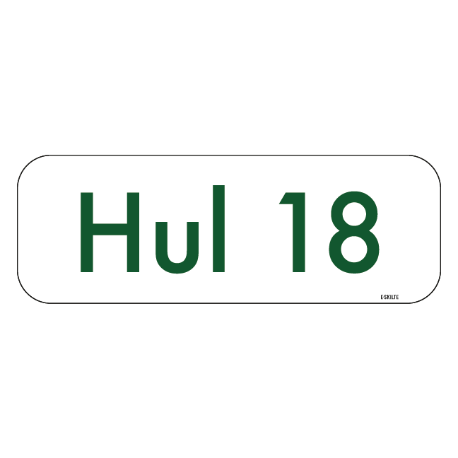 Hul nummer grønt golf skilt