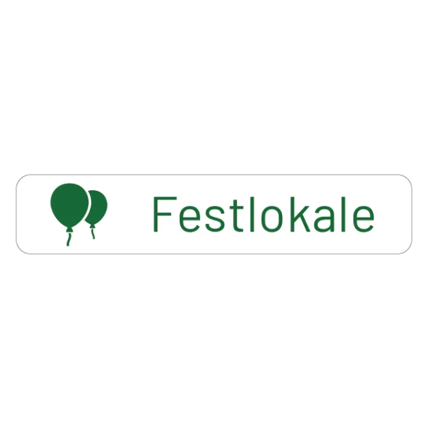 Festlokale Skilt grønt