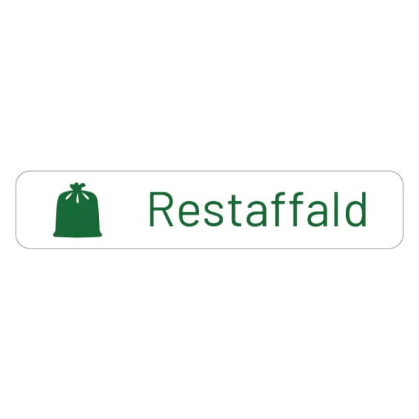 Restaffald Skilt grønt