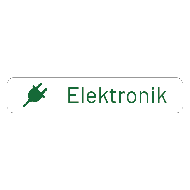 Elektronik affald Skilt grønt