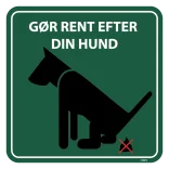 Gør rent efter din hund Skilt