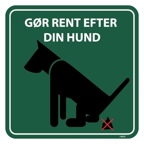 Gør rent efter din hund Skilt