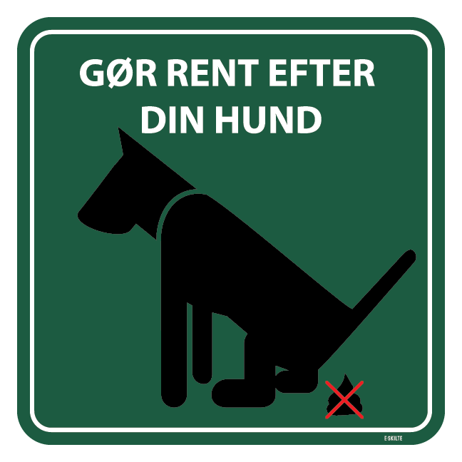 Gør rent efter din hund Skilt
