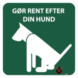 Gør rent efter din hund Skilt