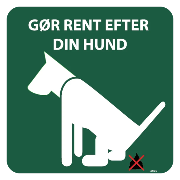 Gør rent efter din hund Skilt