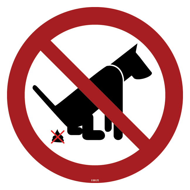 Hundelorte forbud. Skilt