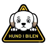 Hund i bilen skilt Bichon Frisé