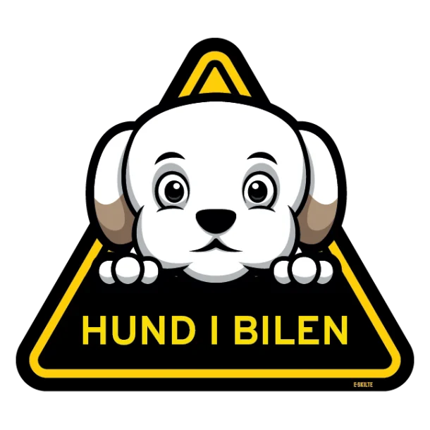 Hund i bilen skilt Bichon Frisé