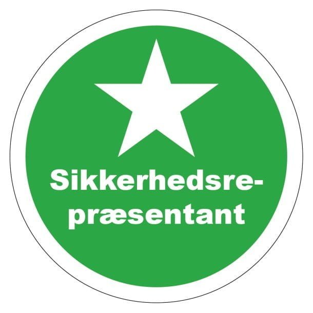 Sikkerhedsrepræsentant hjelmmærke