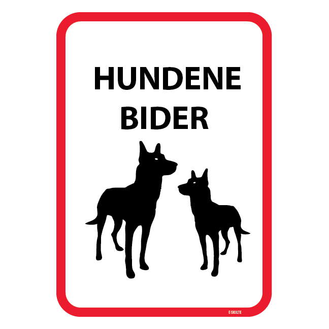 Hunden bider. Hunde skilt