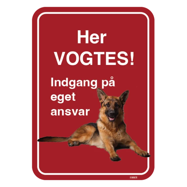 Her vogtes! Hundeskilt