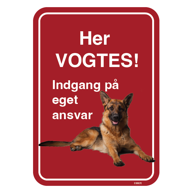 Her vogtes! Hundeskilt