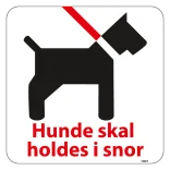 Hunde skal holdes i snor. piktogram skilt