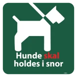 Hunde skal holdes i snor. piktogram skilt