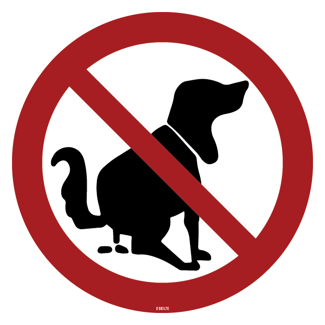 Hundelort forbudt Skilt