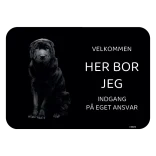 Her bor jeg skilt hund Shar pei