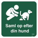 Saml op efter din hund grønt skilt