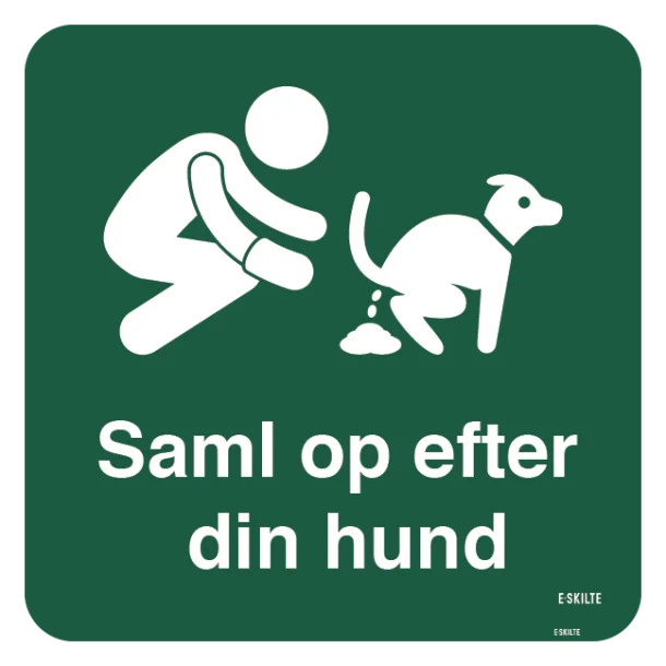 Saml op efter din hund grønt skilt