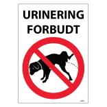 Urinering forbudt.Hundeskilt