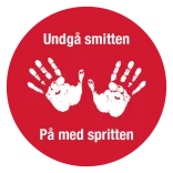 Håndsprit - Undgå smitten på med spritten skilt