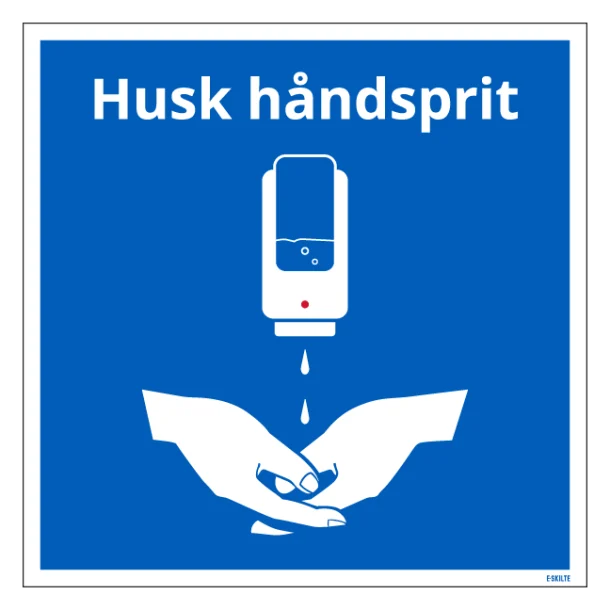 Husk håndsprit - vægdispenser skilt