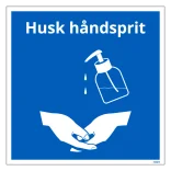 Husk håndsprit - Pumpe dispenser skilt