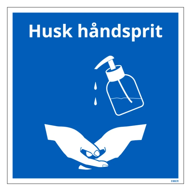 Husk håndsprit - Pumpe dispenser skilt