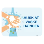 Husk at vaske hænder - børn skilt