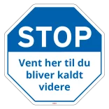 STOP Vent her skilt