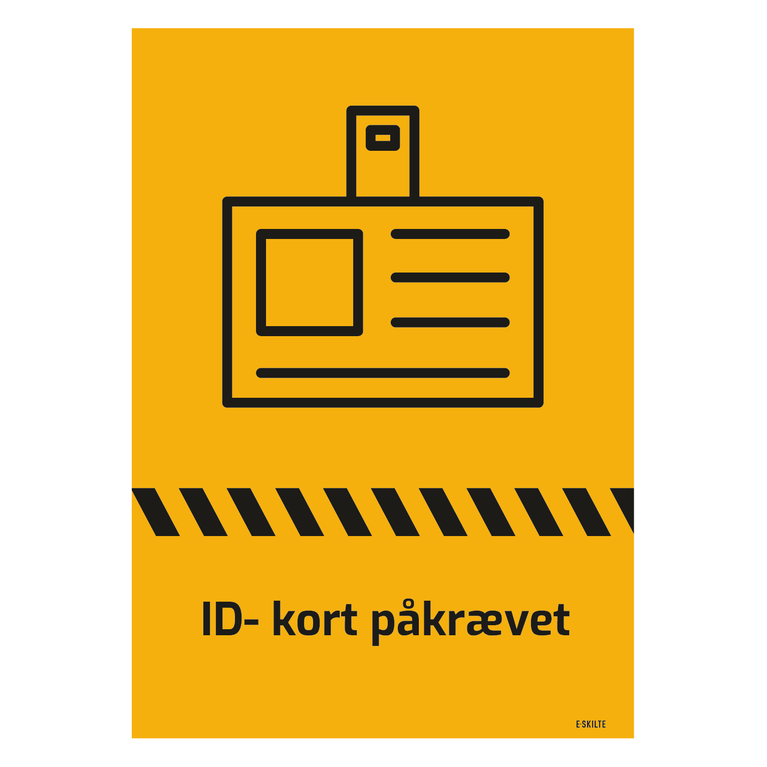 Id-kort påkrævet, afspærrings skilt