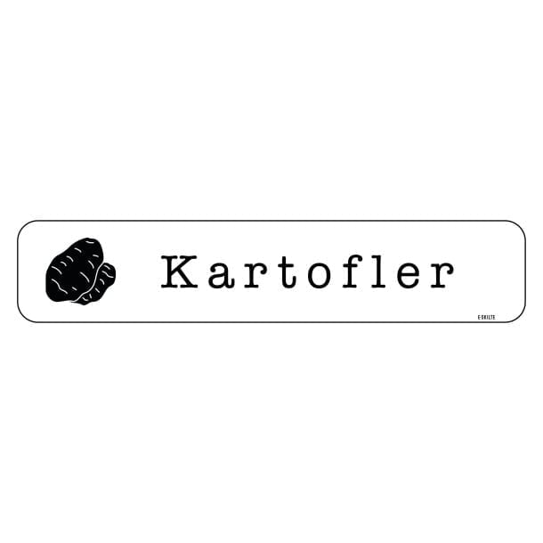 Kartofler køkkenhaveskilt