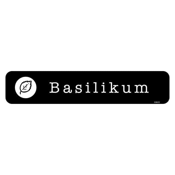 Basilikum sort køkkenhaveskilt