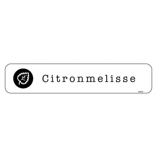 Citronmelisse køkkenhaveskilt