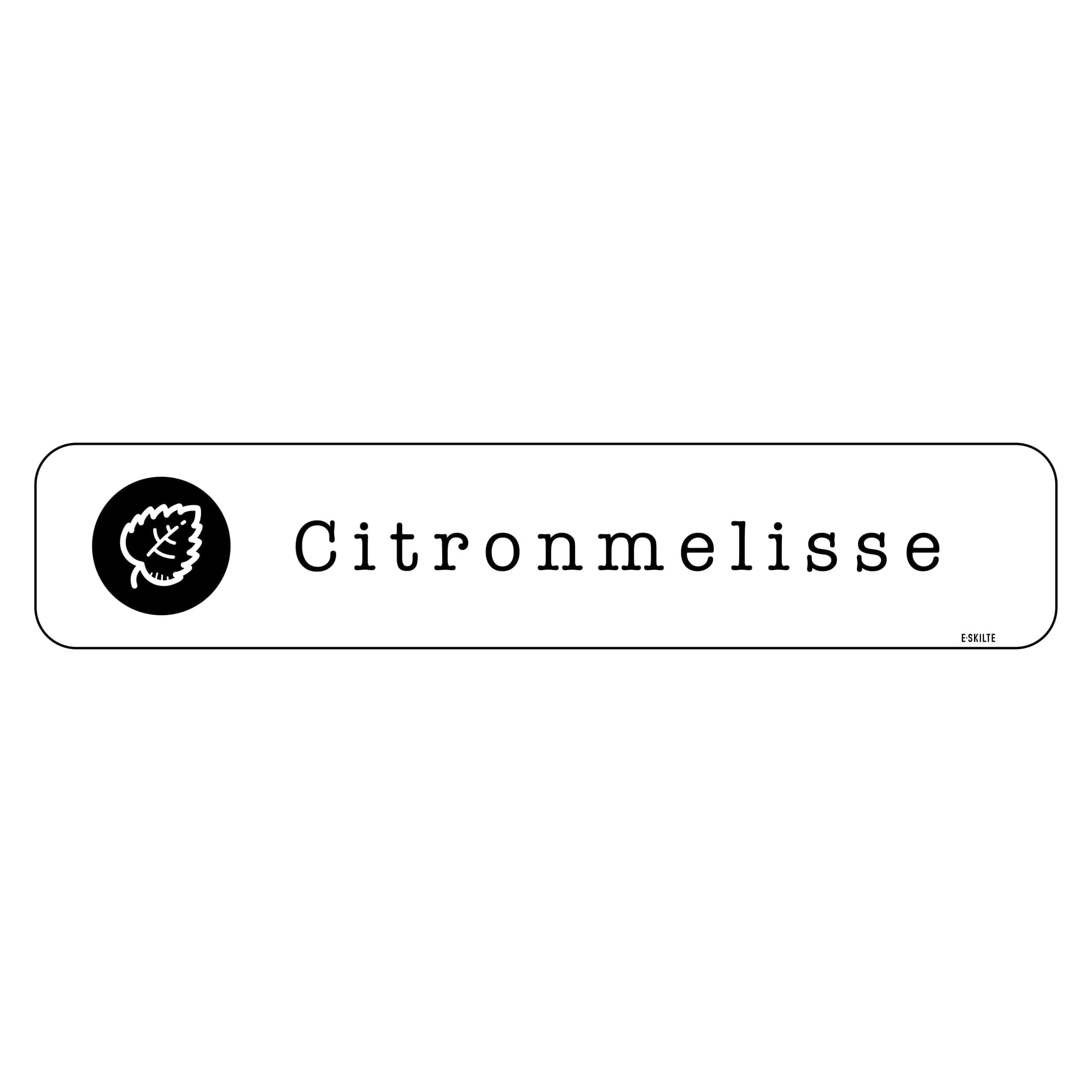 Citronmelisse køkkenhaveskilt