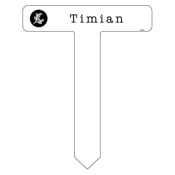 Timian køkkenhaveskilt spyd