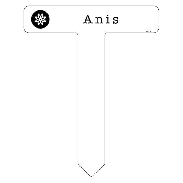 Anis køkkenhaveskilt spyd