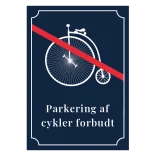 Parkering af cykler forbudt Klassisk skilt