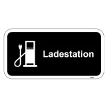 Ladestation sort skilt