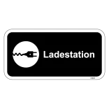 Ladestation sort oplader skilt