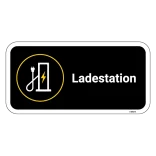 Ladestation sort/gult ladestander skilt