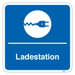 Ladestation kvadratisk oplader skilt