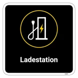 Ladestation kvadratisk ladestander skilt