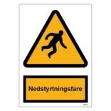 Nedstyrtningsfare skilt til landbrug