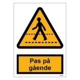 Pas på gående skilt til landbrug