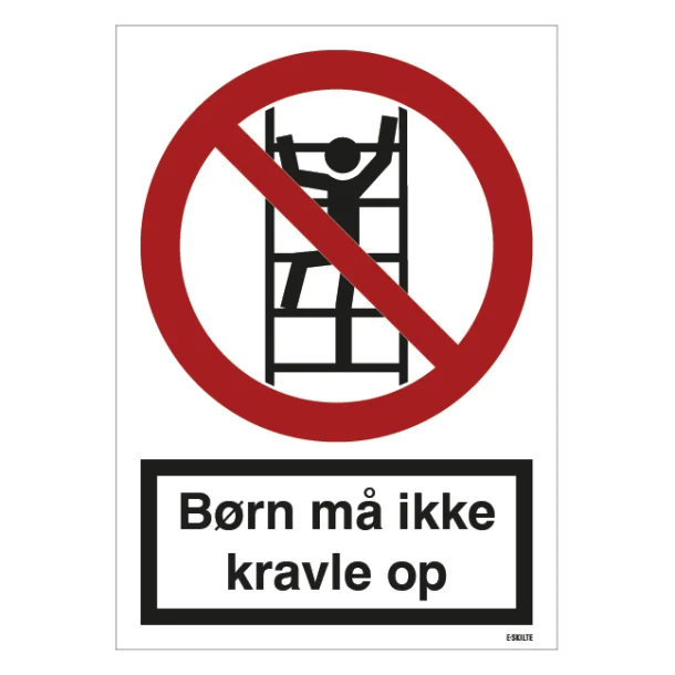 Børn må ikke kravle op skilt til landbrug