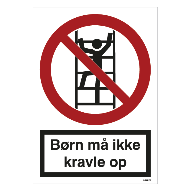 Børn må ikke kravle op skilt til landbrug