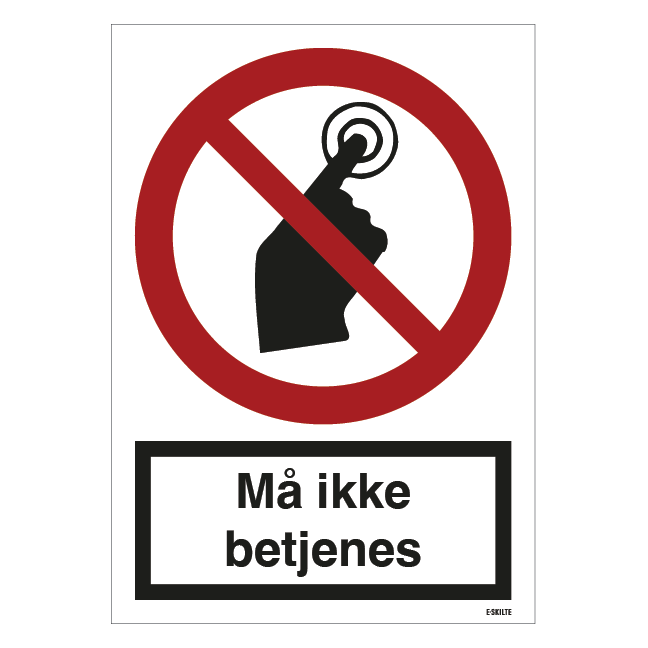 Må ikke betjenes skilt til landbrug