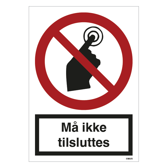 Må ikke tilsluttes skilt til landbrug