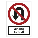 Vending forbudt skilt til landbrug