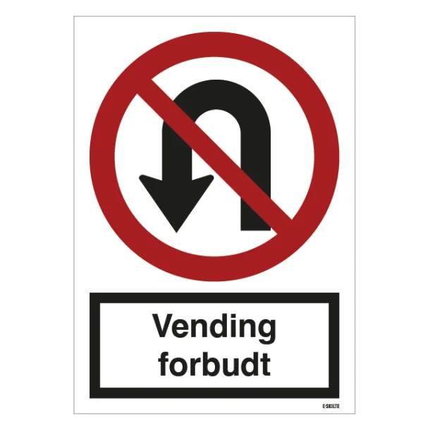 Vending forbudt skilt til landbrug